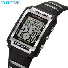 Synoke RetroMax™ Sports Watch – Waterproof Digital Rectangular Design