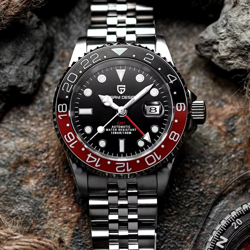 V3 Version GMT Watches Men'S Luxury Sapphire Automatic Mechanical Watch 40MM Stainless Steel Waterproof Watch